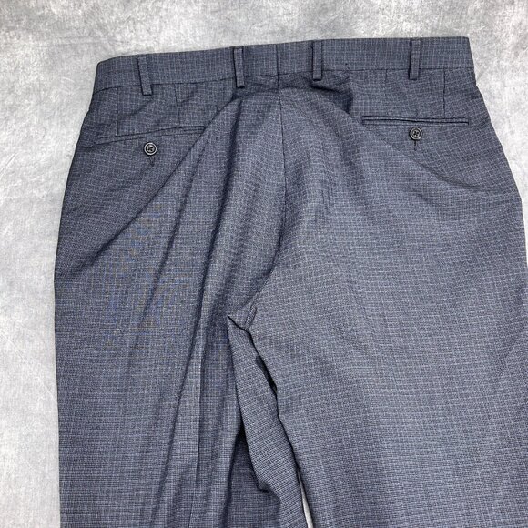 Lauren Ralph Lauren Pants Men 36W x 34L Black Blue Houndstooth Check Dress Caree - Picture 12 of 13